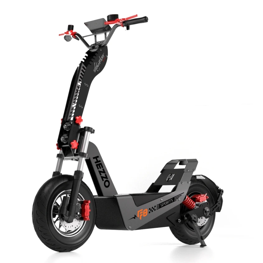HEZZO-F8 Electric Scooter, Long Range, Off Road, Folding, Scooter with Seat, 100 km/h Max Speed, 50Ah, 120km, 16Inch, 72V, 8000W