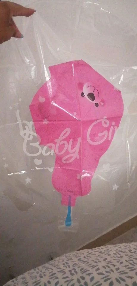 4D Bear Bubble Balloons - Gender Reveal and Baby Shower Party Decor photo review