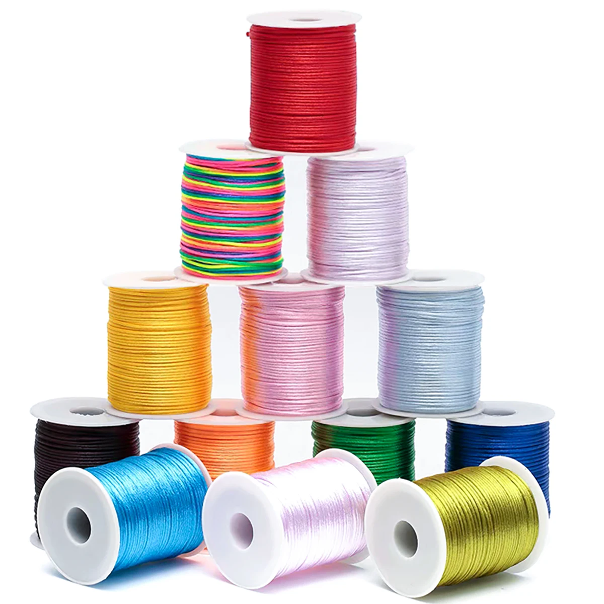 Let's Make-cordón De Nailon Satinado Perfecto Para La Dentición O Collares Sensoriales, 80m, 4
