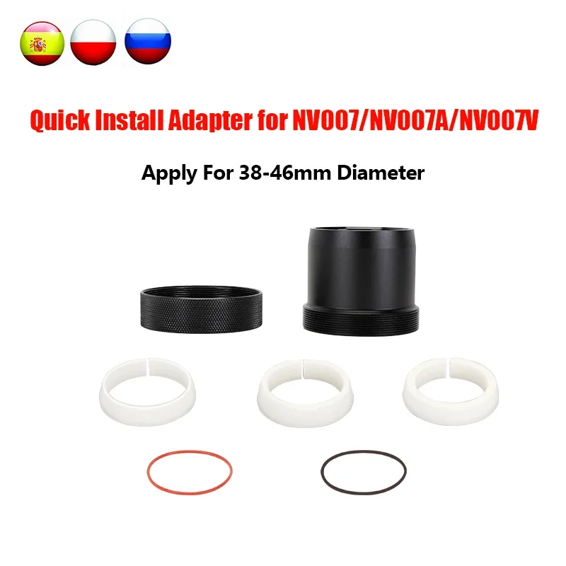 Monocular Night Vision Telescope Binoculars Night Vision PARD NV007S 46mm Quick Install Adapter Bayonet Night Vision Scope Camera Kit Fast Sleeve Bracket Adapter For NV007V