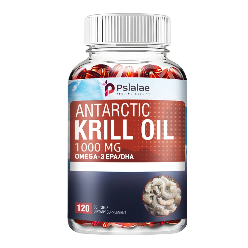 thumbnail image 1 of Krill antártico 1000 mg: contiene OMEGA-3 EPA/DHA para la salud del cerebro, las articulaciones y la piel - 120 s, 1 of 5