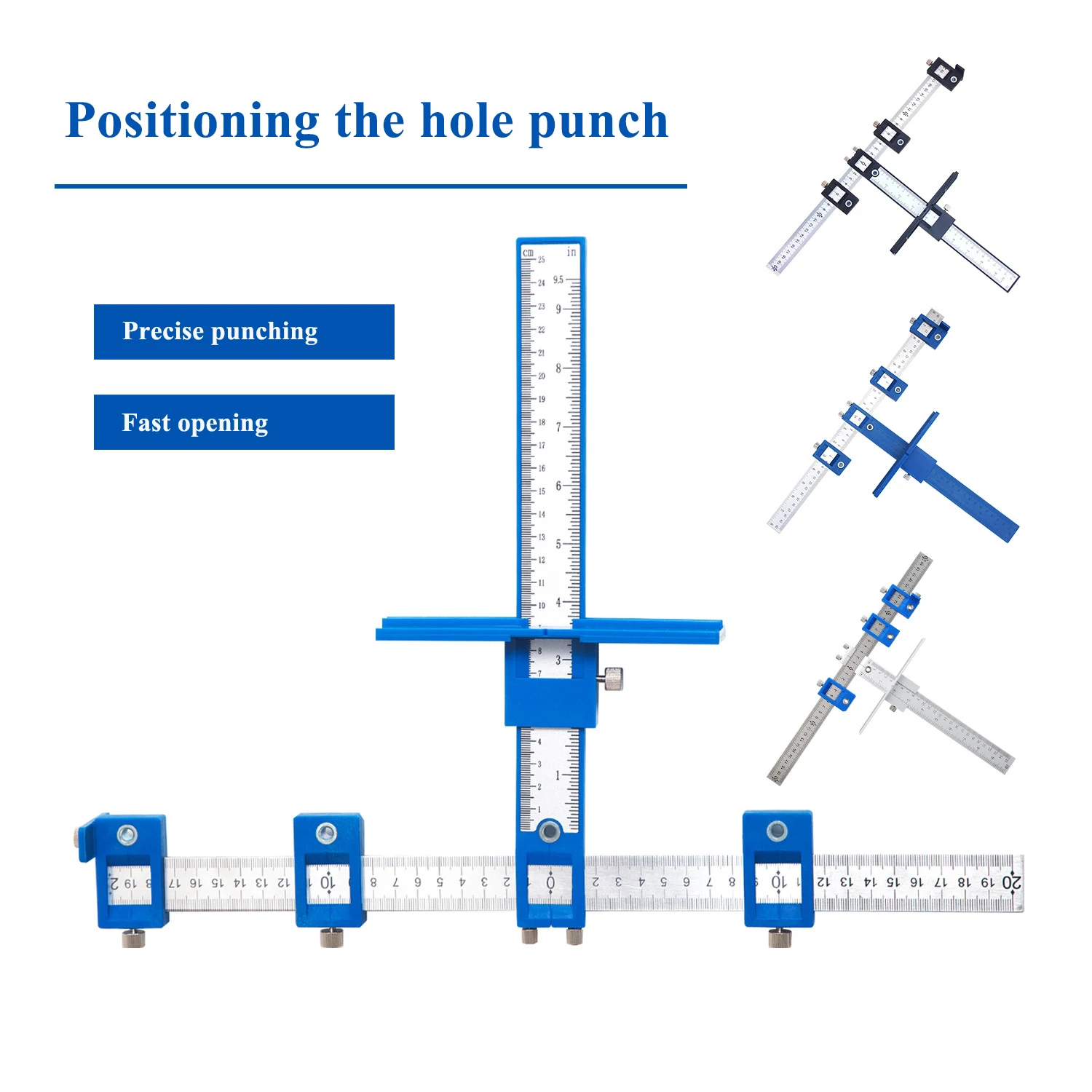 

Multifunctional Furniture Carpentry Punch Locator Woodworking Hole Auxiliary tool Adjustable Drilling Positioner Tool