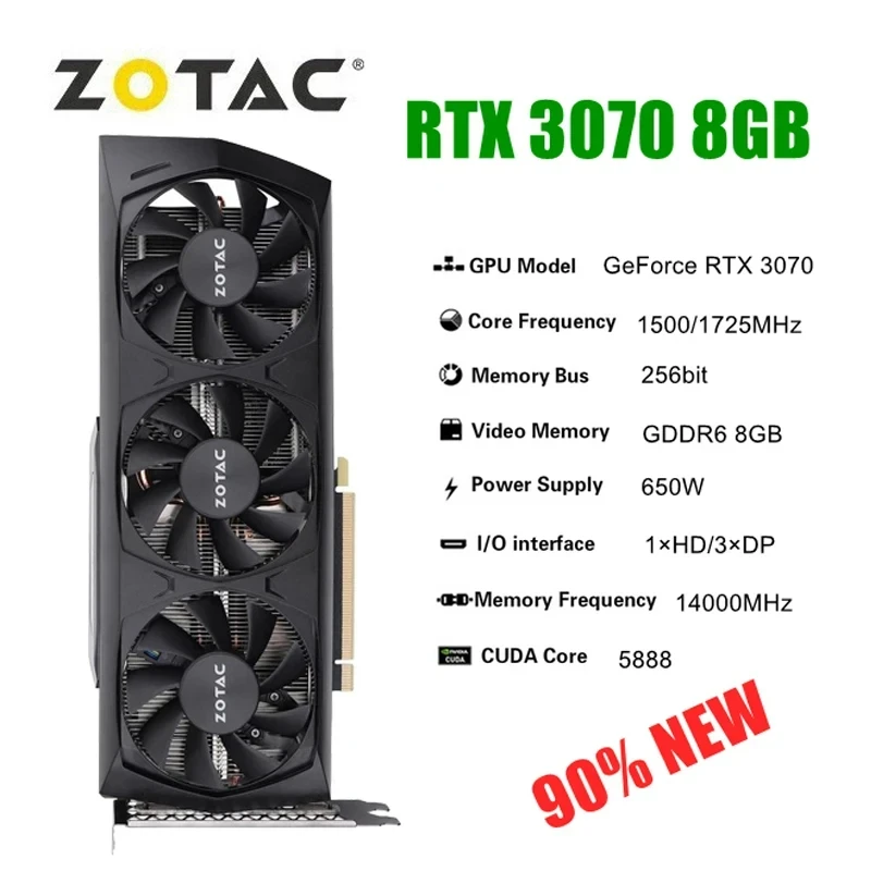게이머의 꿈 실현을 위한 2024년형 ZOTAC GeForce RTX 3070 그래픽 카드