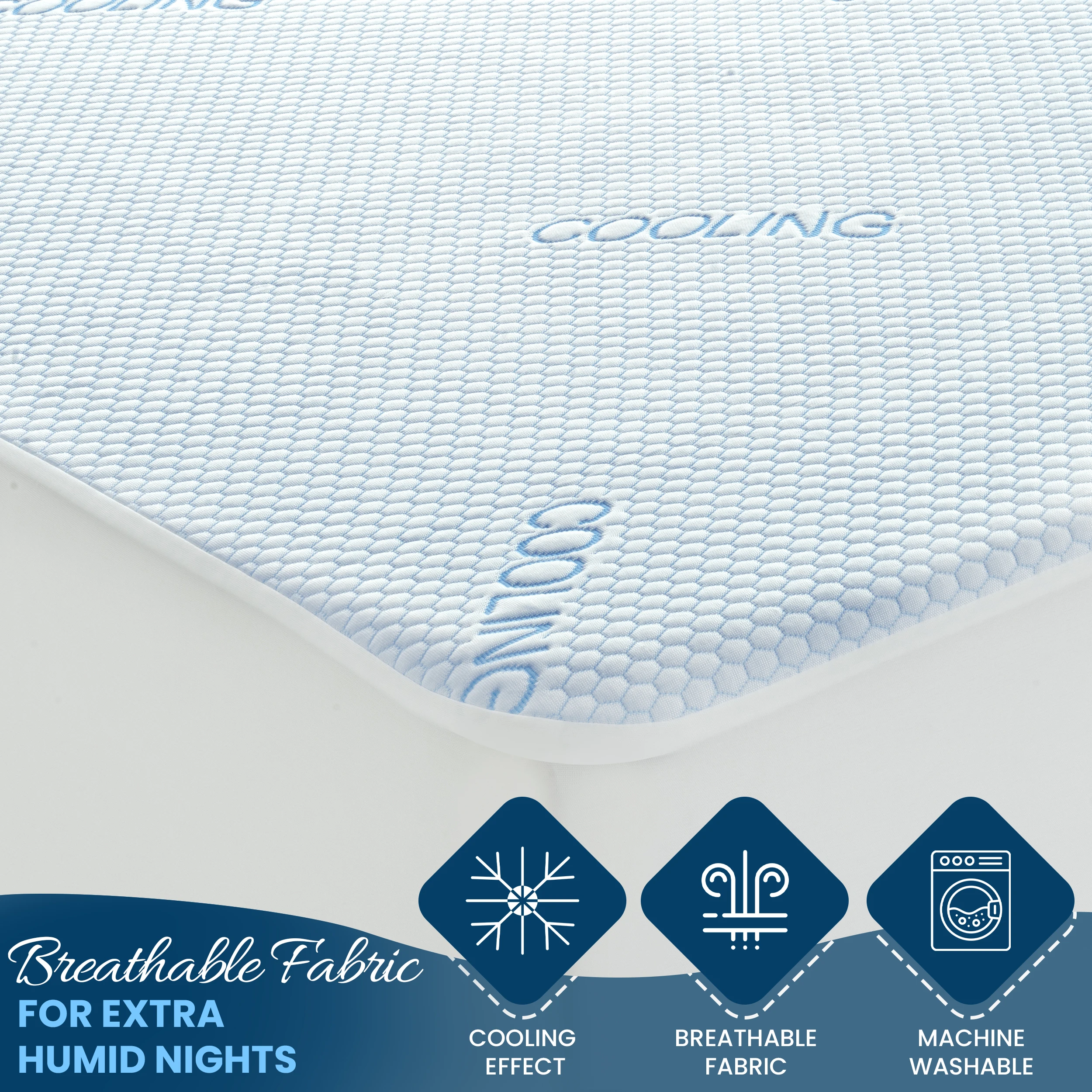 Lux Décor Cooling Waterproof Mattress Protector – Lightweight, Breathable Deep Pocket Cover 3