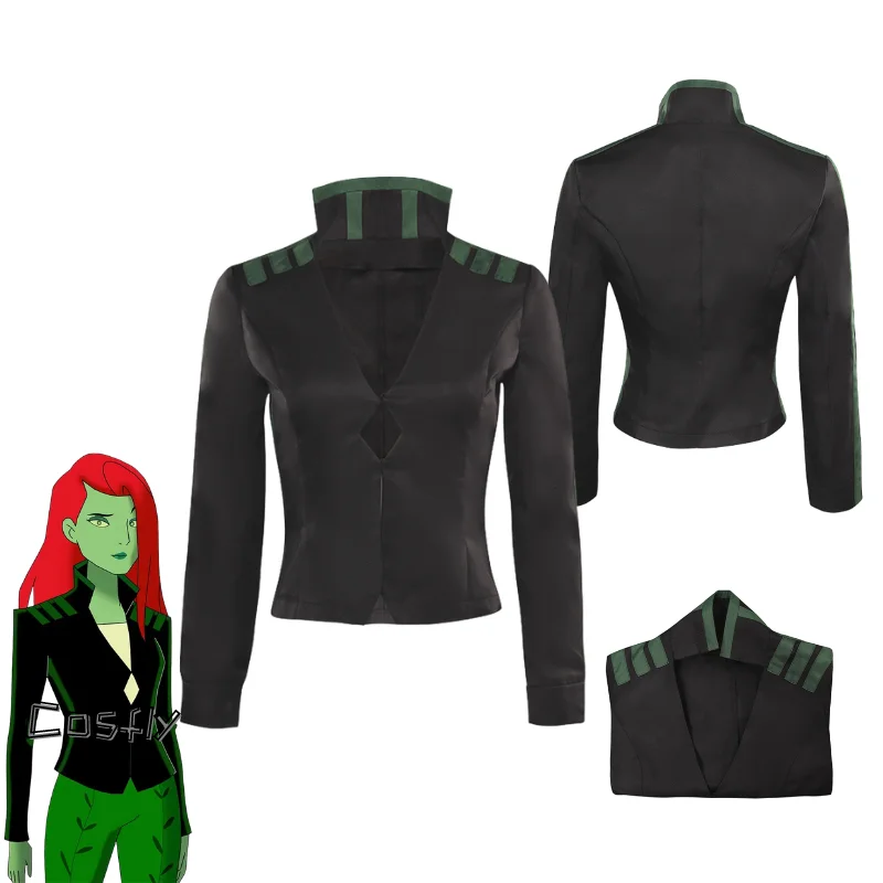 

Poison Ivy Cosplay Women Costume Jacket Coat Fantasia Outfit For Adult Women Girl Halloween Carnival Disguise Suit Party Clothes