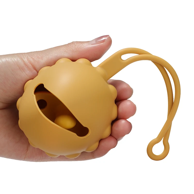 TYRY.HU New Design Baby Silicone Pacifier Holder BPA Free Food Grade Silicone Infant Portable Soother Lion Nipple Storage Box
