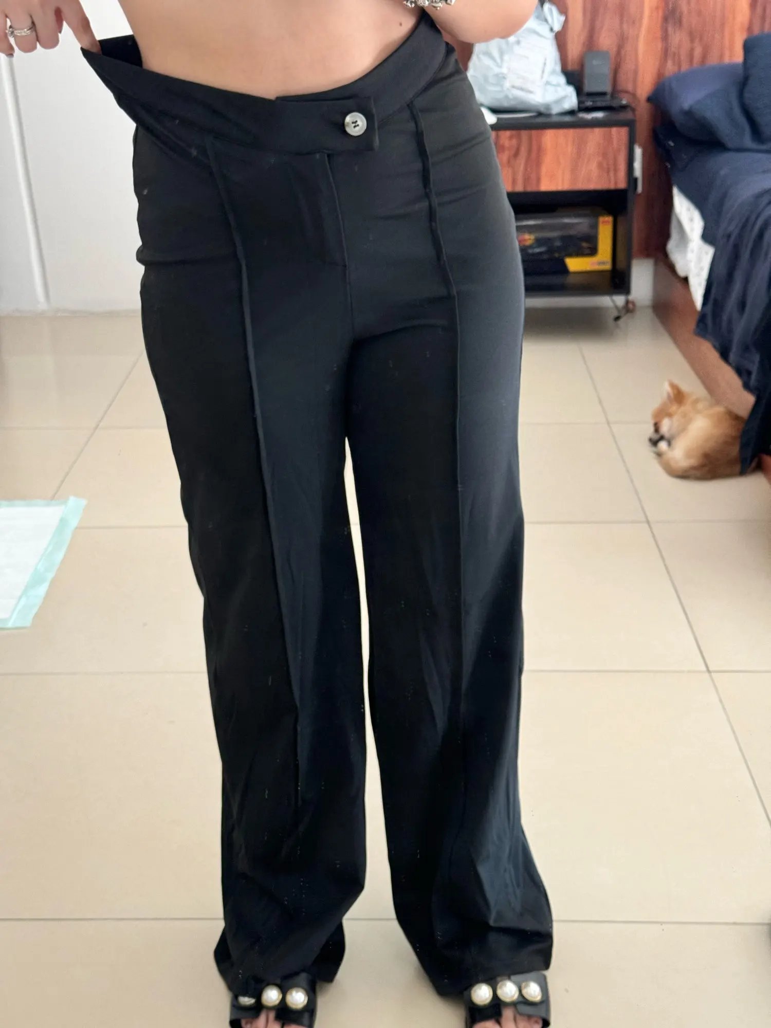 Elegant Plain Zip Fly High Waist Work Pants 2024 Spring Autumn Women's Clothing Casual Daily Fashion Streetwear Ladies Trousers photo review