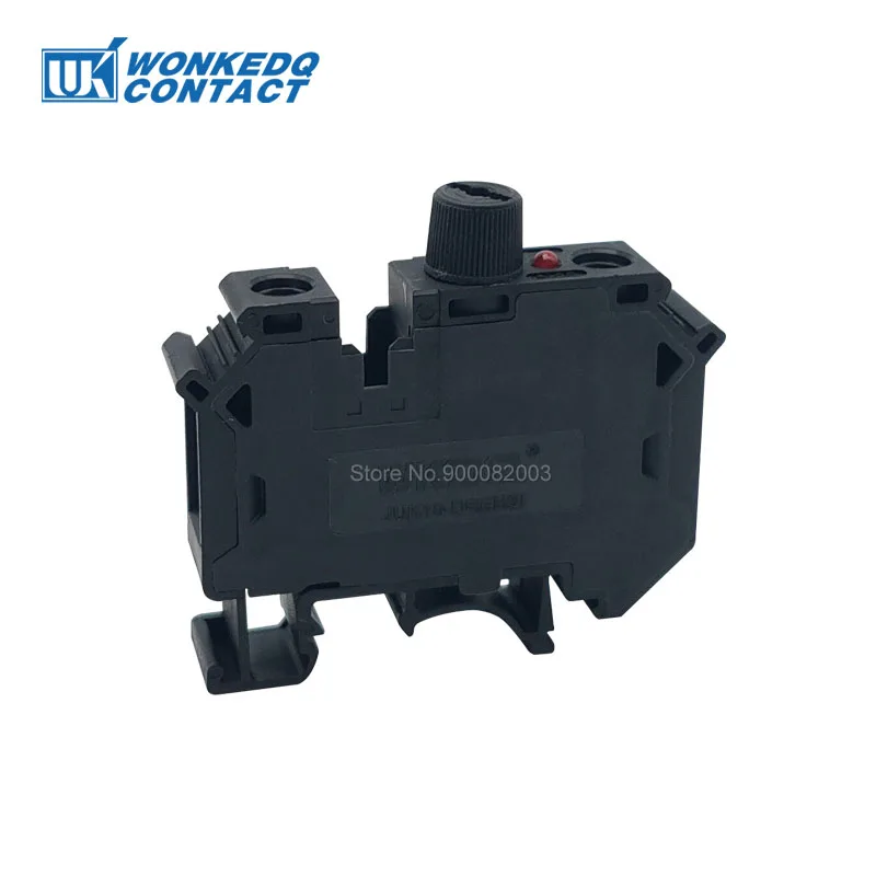 5Pcs UK10-DREHSI 전기 커넥터 24V/220V LED 1A/2A/4A/6A/10A 퓨즈 UK10 나사 캡 Din 레일 터미널 블록 UK 10-DREHSILED