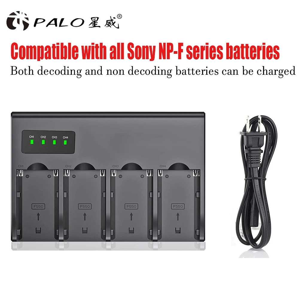Palo 4 Slot Np-F970 F960 F950 Digitale Batterie Per Foto/Videocamera Caricatore Per Np-F550 Np-F770 Np-F750 Np-F970 Np-F960 Np-F950 Caricabatteria