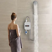 Chauffe-eau instantané 3500W 220V Prise UE Robinet de salle de bain Chauffe-eau Affichage numérique Ferme Maison de campagne Hôtel 3
