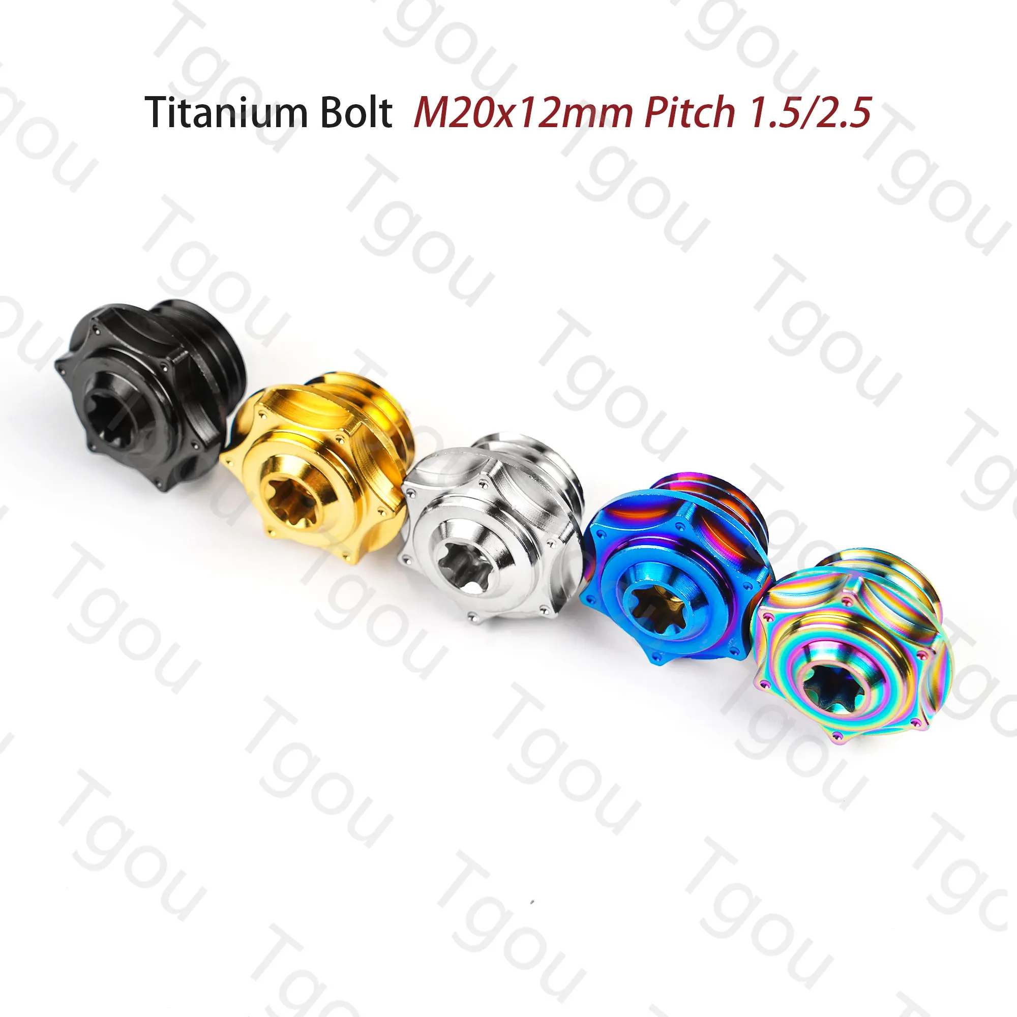 Tgou-titanium Parafuso para Motocicleta Honda Bike Filler Cover Protector Cnc Motor Oil Cap Pitch M20x1.5 2.5 mm