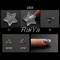 Nail Metal Frame Slice Sparkle Curve Mold Shaping Tool Clear Silicone Heart Shape Stick Stud Lamination Manicure Nail Art Tools 1