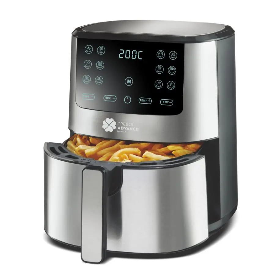 Oil Free 5.5L Cecotec cecofy Full InoxBlack 5500 Pro Air Fryer with  accessories. 1700 W, dietary and Digital, touch Panel, finished in steel  Inox