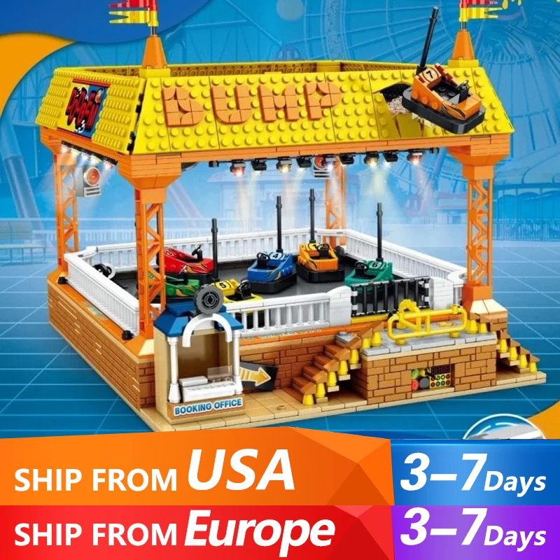 Creative Amusement Park: Bumper Car Building Blocks Set, Urban