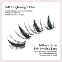 Cils en grappe Yelix Wispy, style coréen, DIY, effet manga, cils naturels, yeux de chat, parfaits pour le maquillage cosplay, vente en gros 2