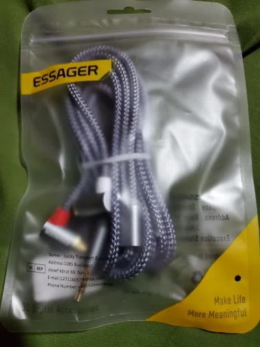 90° Angle RCA Audio Stereo Cable Jack 3.5mm to 2RCA Cable Splitter