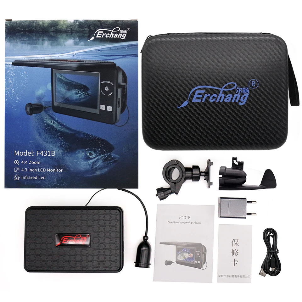 Caméra Pêche Sous-Marine 7" DVR HD 1000TVL - 15/30M - Batterie 4500mAh - Neuf