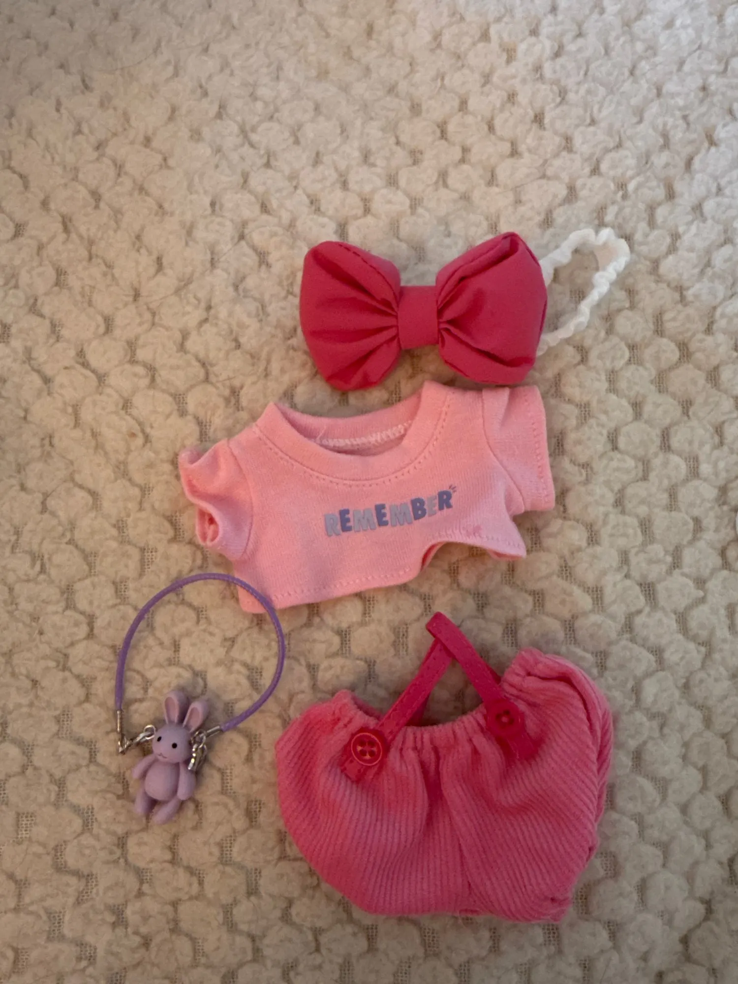 Labubu V1/V2 Doll Clothes: 15/17CM Original Macaron Plush Outfit & Hair Accessories photo review