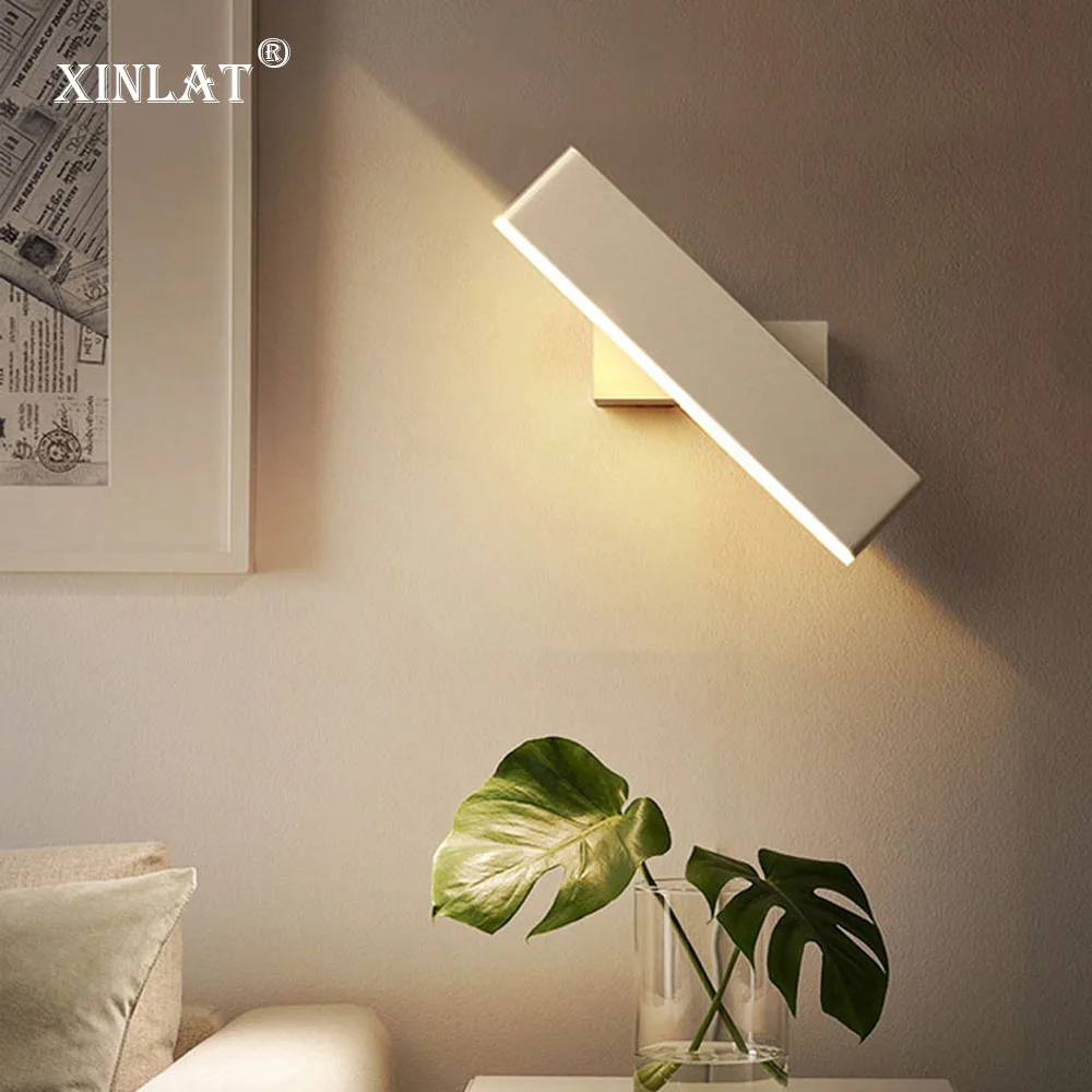 

Минималистичные Настенные светильники в скандинавском стиле, современное домашнее освещение, декоративное бра, алюминиевые ночники, простые светодиодные осветительные приборы белого и черного цвета