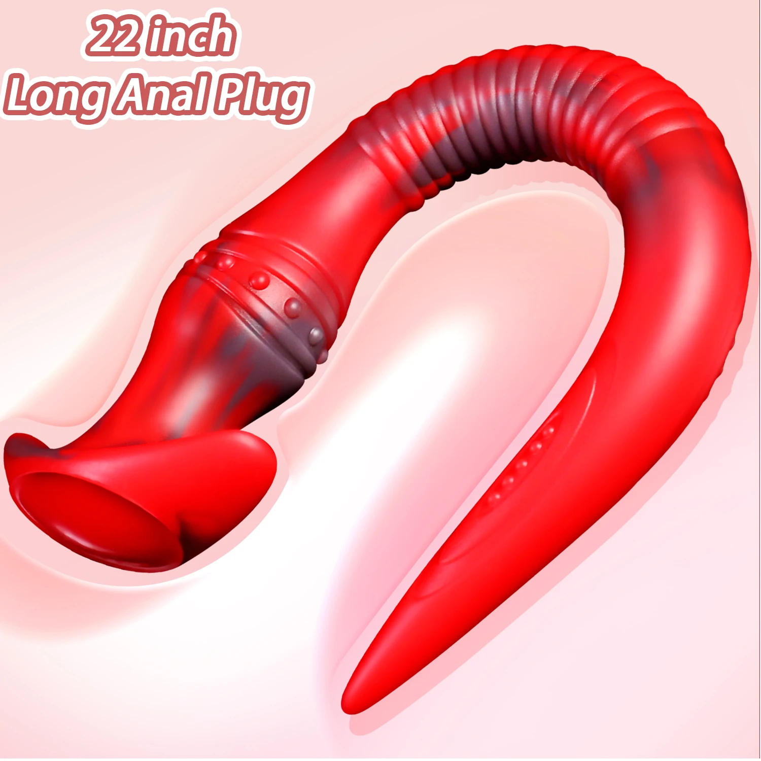 Flexibler flüssiger Silikon Butt Plug mit Griff langer Anal Plug Dildo bequem zu tragen Sexspielzeug für Erwachsene & Spiele für Paare Homosexuell 1