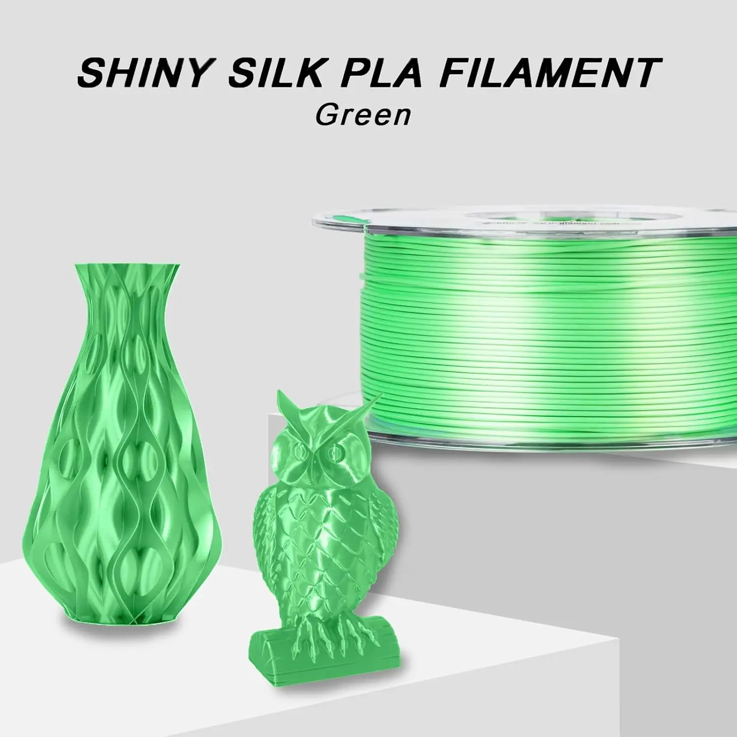 실크 PLA 필라멘트 1.75mm 3D 프린팅 필라멘트 250g 스풀 샤인 실키 샤이니 메탈릭 실크 그린, 화이트, 골드, 실버, 블랙, 레드, 블루
