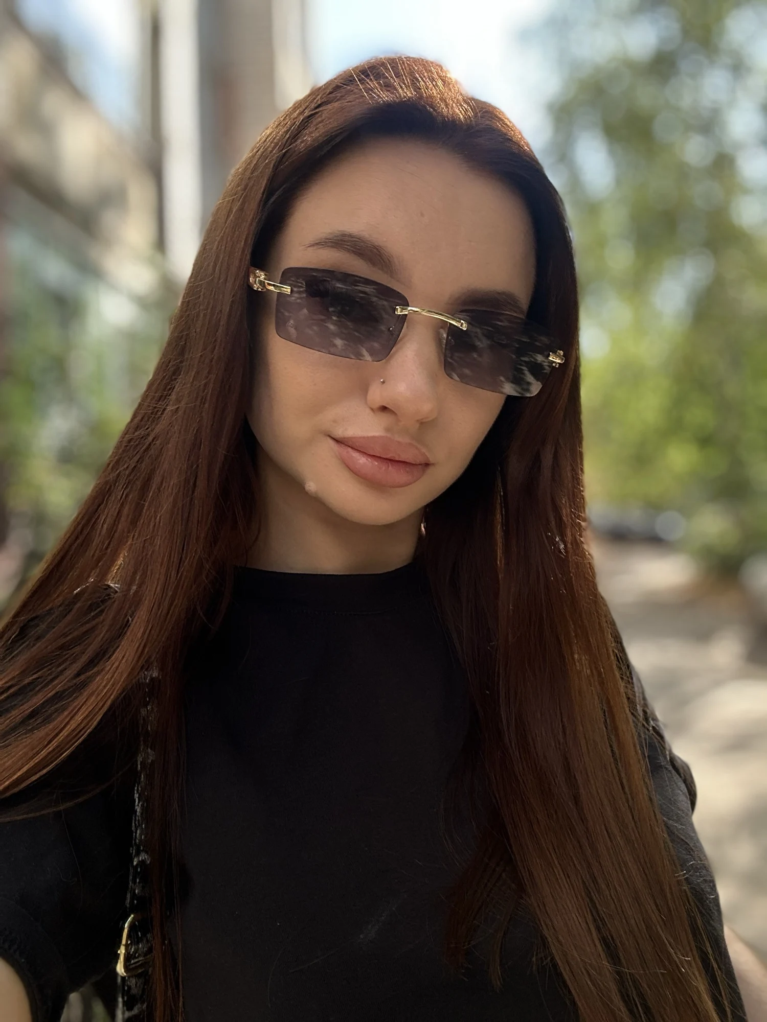 The Golden Timber Frames- Vintage Rimless UV-400 Protected Frames