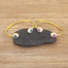 AIBEF Trendy Turkish Lucky Evil Eye Bracelet Copper Jewelry Adjustable Open Women Daily Wear Cuff Bangle Creative Exquisite Gift 4