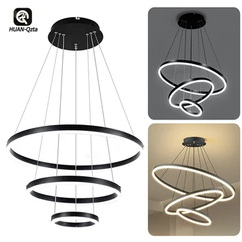 Warm Light LED Pendant Chandelier Adjustable Indoor Lighting High Brightness Decor Ornament for Dining Bar Living Room Shop 1
