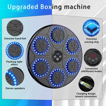 New Music Boxing Machine Smart Bluetooth Wall Mounted Music Boxing Trainer Gym Home Electronic Boxing Target Punching Equipment 2