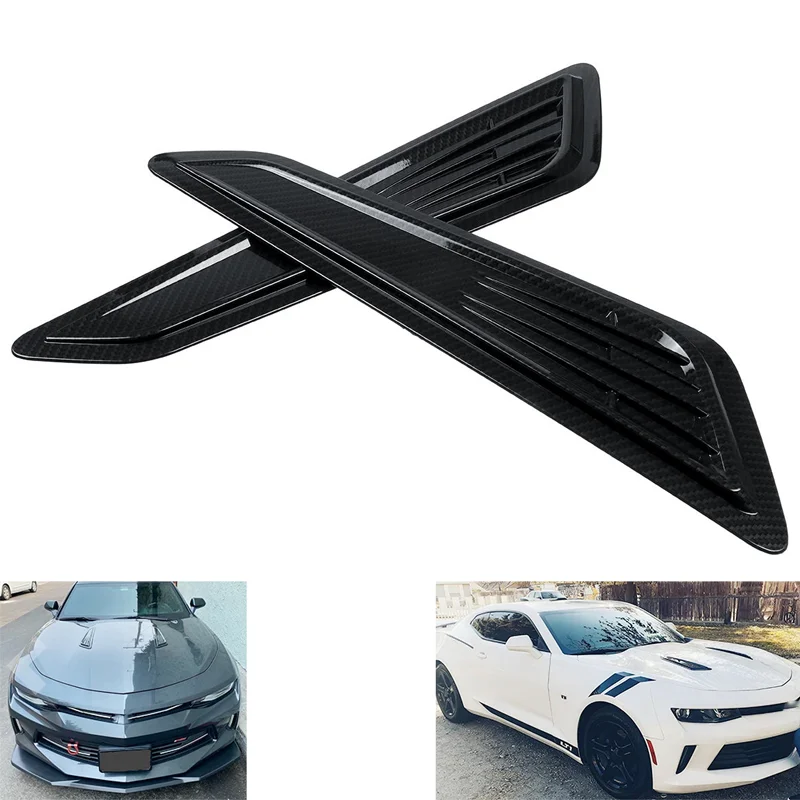 HAWILLOSCH Paire Garnitures Évents De Capot Voiture - Scoop Admission Air Blanc, Décoration Plastique Universelle