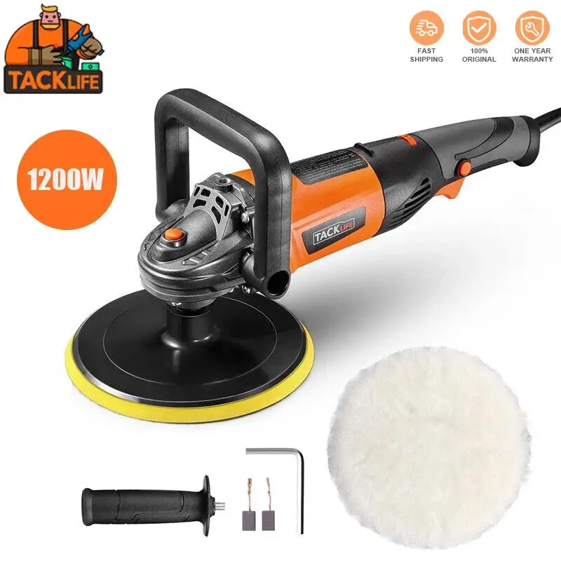 Tacklife Ppgj05A Lucidatrice Da 7 Pollici 6 Velocità Variabili 1500-3500 Giri/Min Spedito 24 Ore