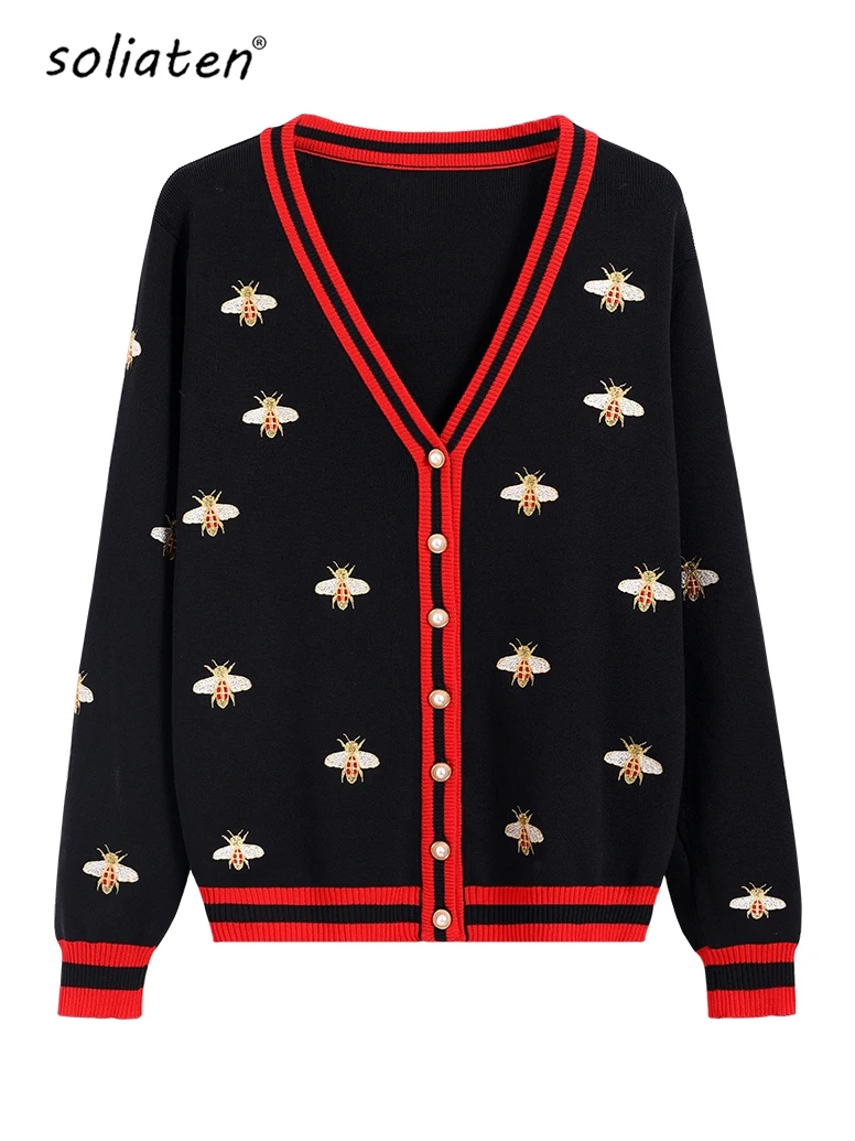 カーディガン ファニー刺繍コントラストカーディガン Funny Embroidery Contrast Cardigan レディース Funny Embroidery Contrast Cardigan/ファニー刺繍コントラスト
