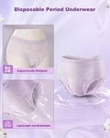 Purcotton Period Pants Incontinence Pants Women, Kind to Skin Adult Nappies, Maternity Pads Postpartum Pants Disposable Pants 2