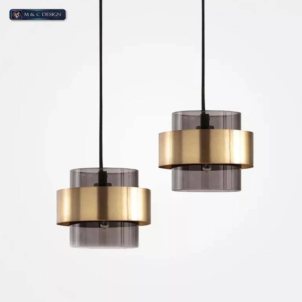 

Postmodernism Glass Metal Pendant Lights Creative Bedroom Bedside Light Restaurant TV Background Wall Suspension Light Fixtures