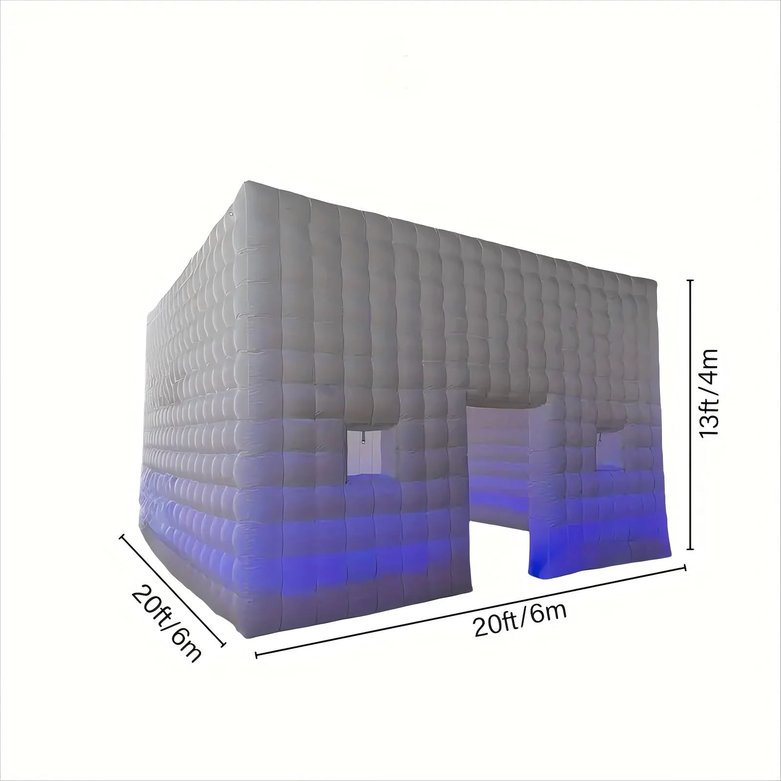 Portable Large LED Inflatable Air Cube Tent House with Blower Inflatable Lighting Tent for Party Event Exhibition Show Advertisi 6