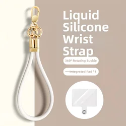 Versatile Silicone Wrist Strap for Phone Cases - Stretchable & Simple Design (White)