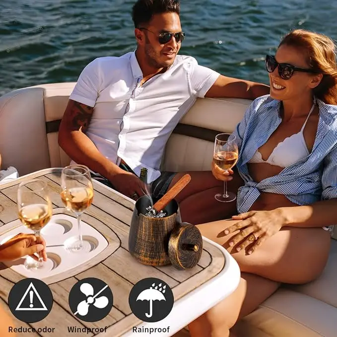 Description Picture 4 of itemOutdoor Ashtrays for Patio with Lid, Outdoor Ash Tray Sets for Cigarettes Outdoor Stainless Steel Ashtray with Lid for Outside
