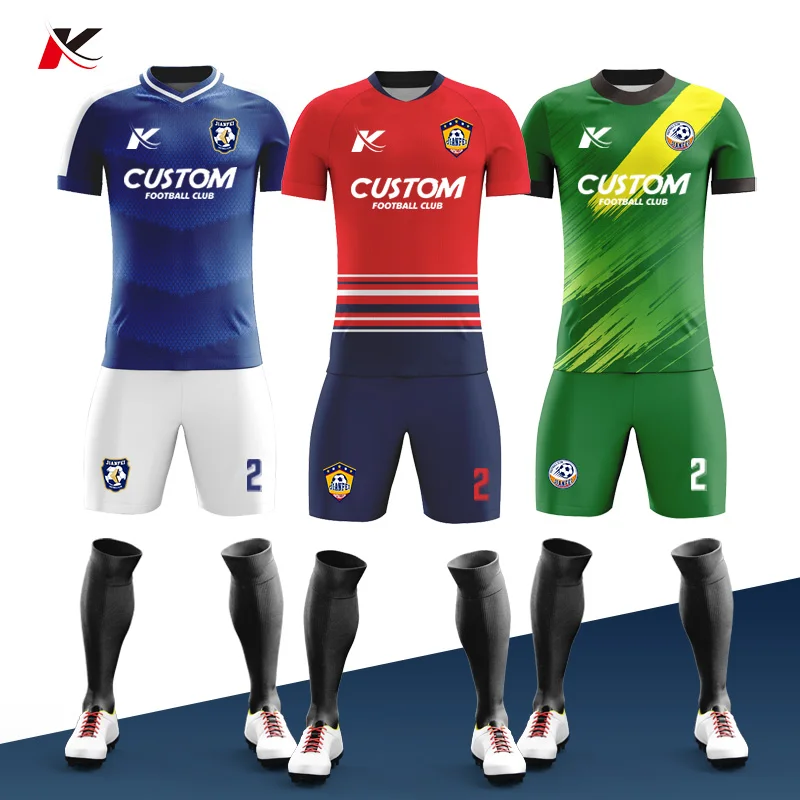 Football Uniform Sports Uniform Sets Sublimation Printed Football Shirt Soccer Jerseys Kits For Men's