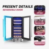ICYGLEE 15 Inch Wine Cooler Dual Zone Wine Fridge with Digital Temperature Control with Double Layer Glass Door 33 Bottles 5