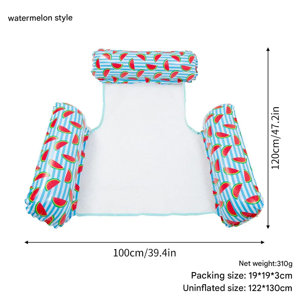 Swimming Pool Inflatable Float Hammock 3-Tube Summer Outdoor Water Games Multi-functional River