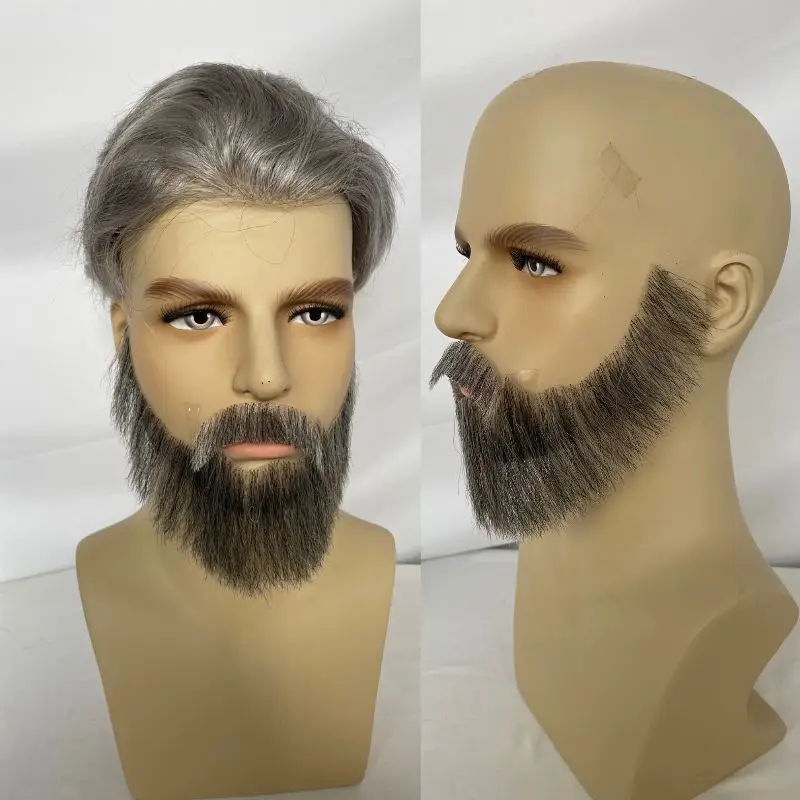 Diferentes Tipos De Barbas Modernas Pwigs-Barba Falsa De Cara Gris