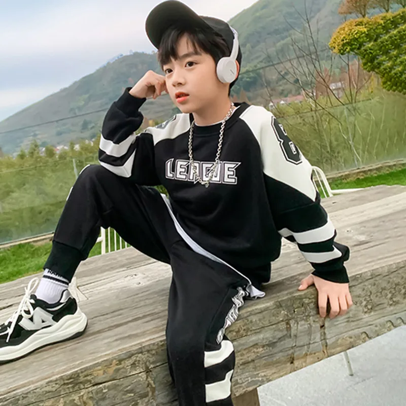 Générique Garçon Ensemble Pantalon Et Haut - Sweat à Capuche Enfants Set Jogging Survêtement Ensemble Pour 3-14 Ans 2-14 Ans