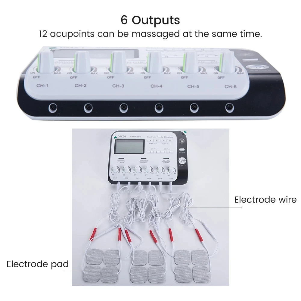 Tens Unit Professional Physiotherapy Electroacupuncture Massager Body Muscle Relax TENS Acupuncture Electrostimulator EMS Device
