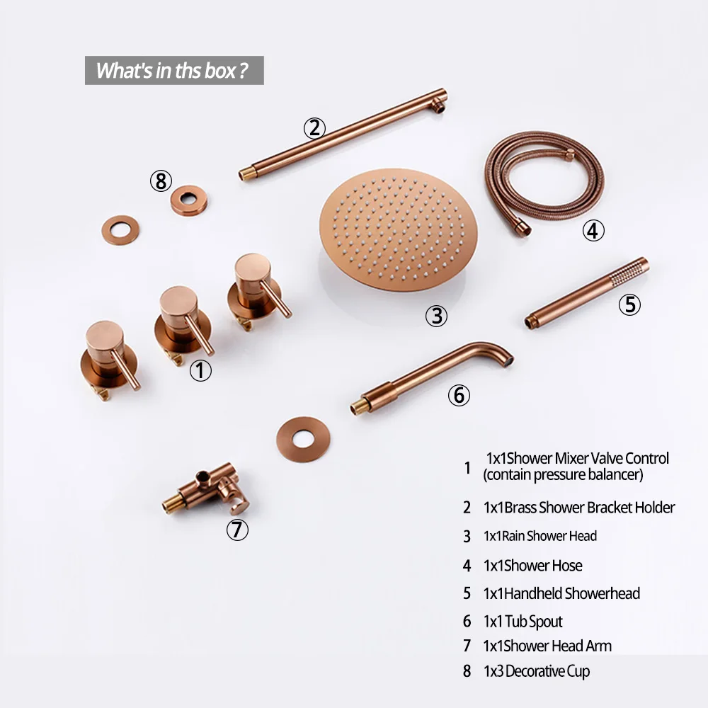 Shower Set Bathtub Faucet Set Bath Mixer Tap Bathroom Rainfall Headshower Hot And Cold Kit With Brass Handshower