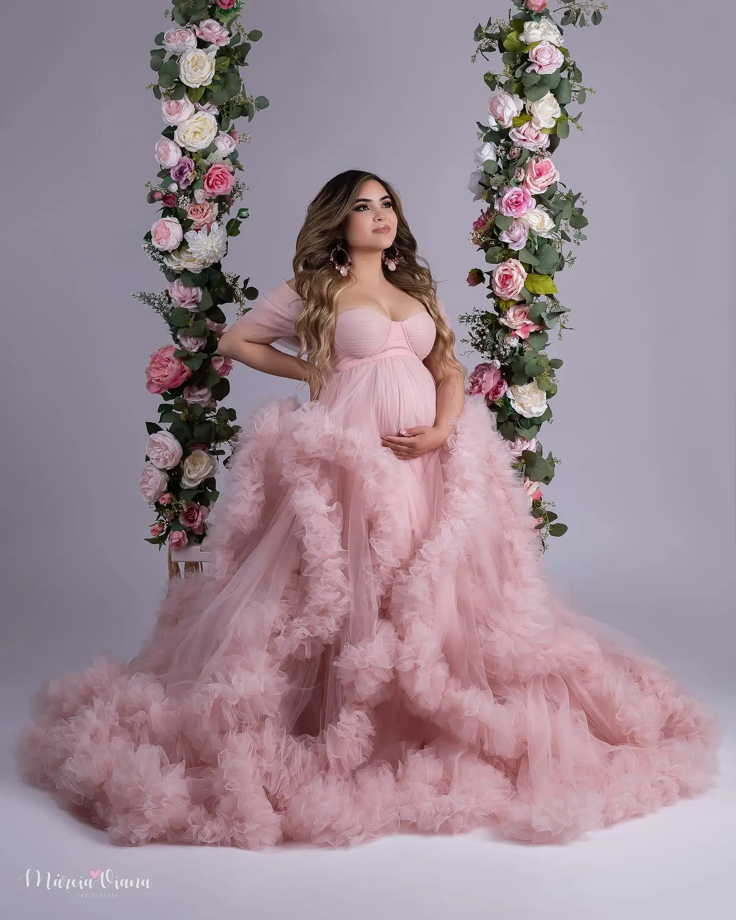 Maternity Tulle Dress Maternity Dresses For Photoshoot Pink
