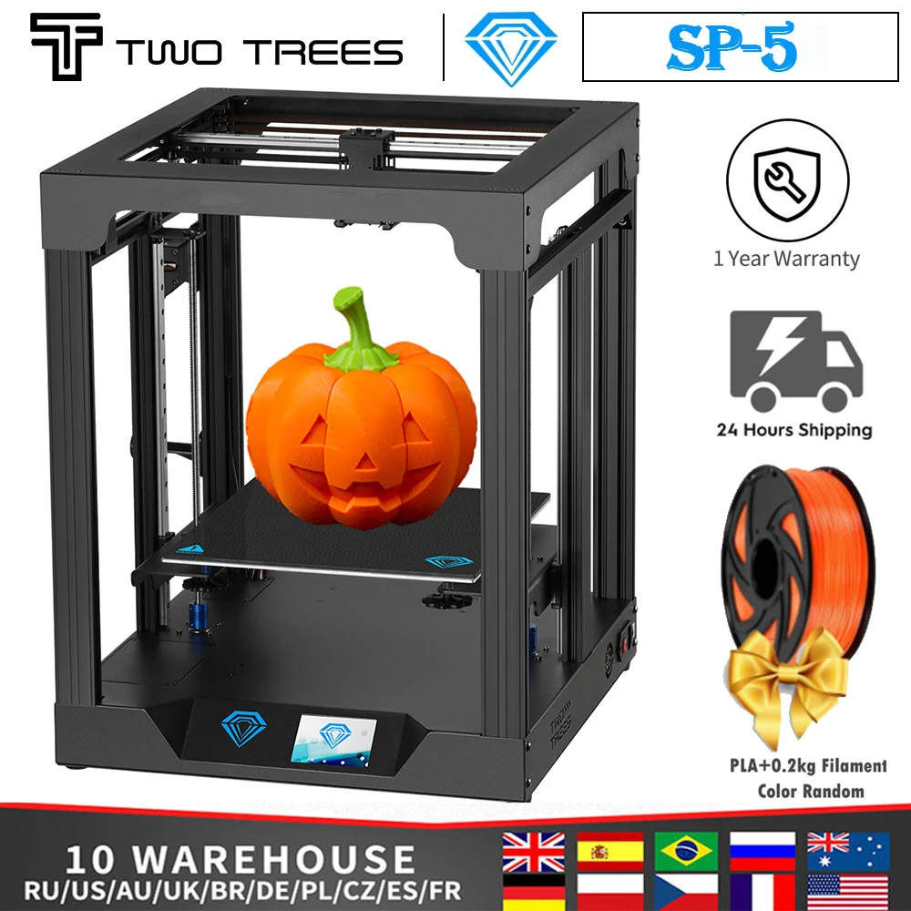 Twotrees SP-5 3D Printer Kits DIY CoreXY Structure Mute Drive TMC2225 Full Color Touch Screen Large Print Size 310mm Fit BLtouch |