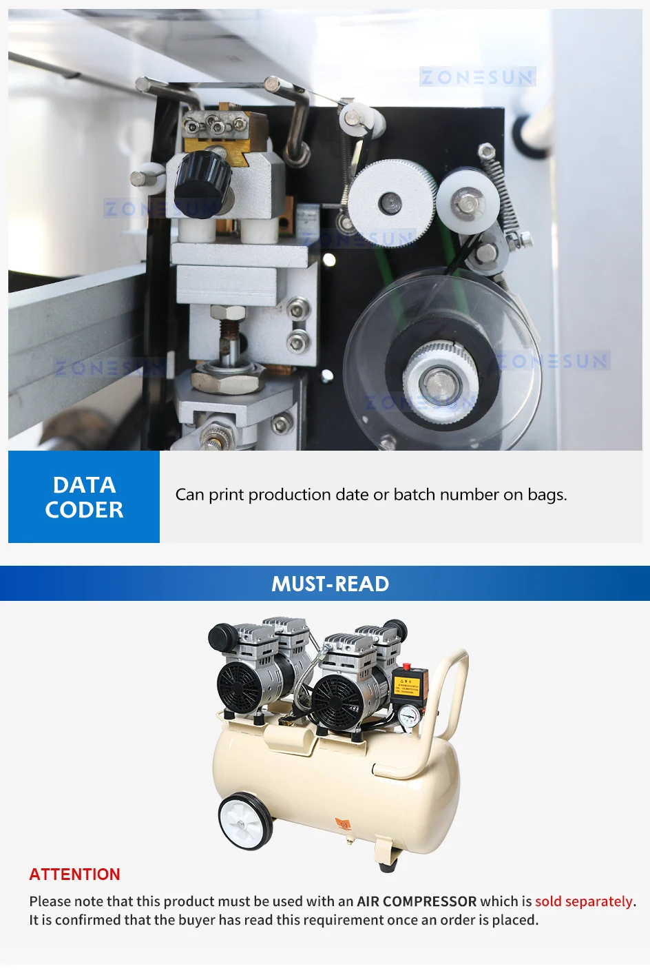 ZONESUN ZS-GFGT620 Full Automatic Paste Sachet Bag Filling Sealing Machine With Feeding Pump