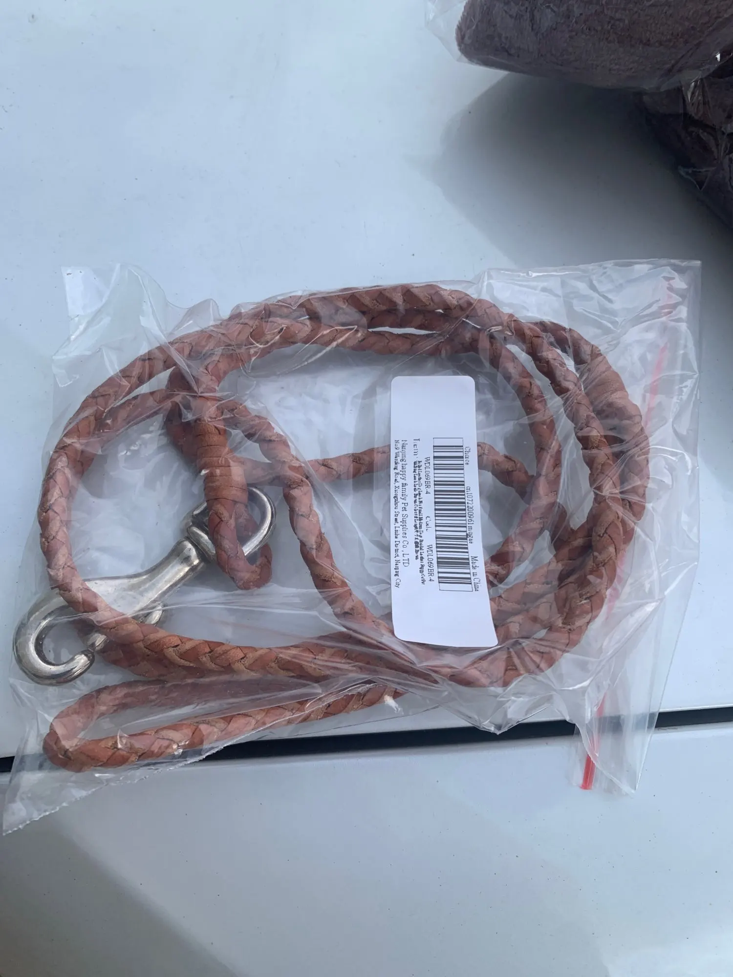 Braided Bliss: Rolled Leather Leash for Small to Medium Pets photo review