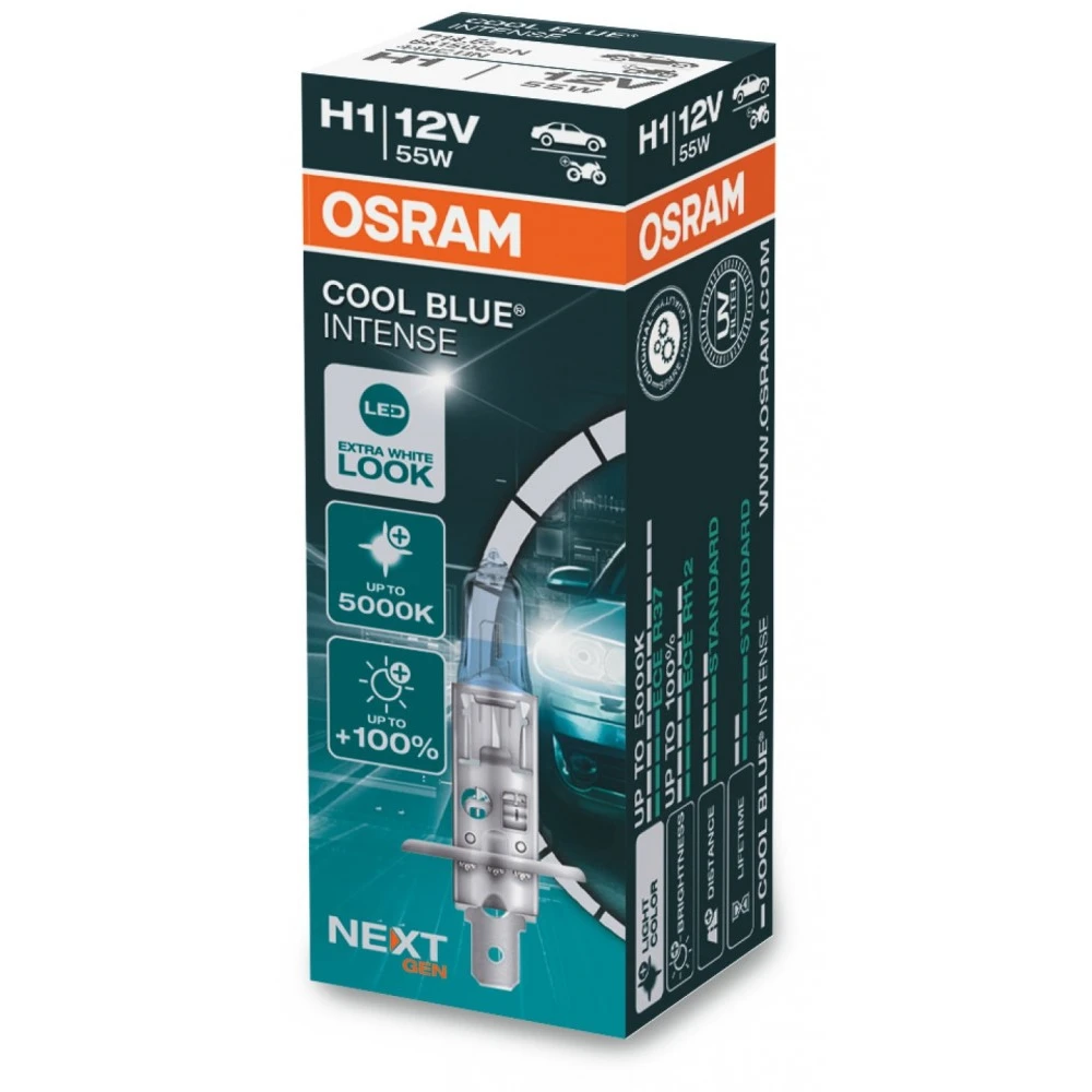 Автолампа H1 12V 55W (P14.5s) Cool Blue Intense Next (1 шт) 64150CBN OSRAM OSRAM 64150CBN