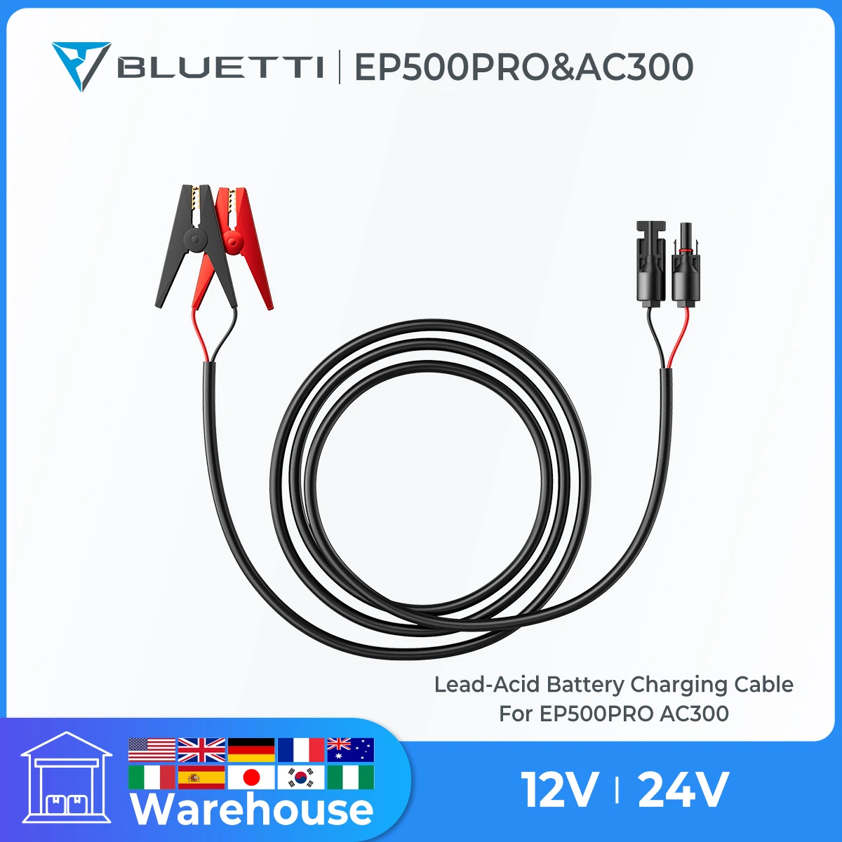 Cavo Di Ricarica Per Batteria Al Piombo Bluetti 12V/24V Per Centrale Elettrica Di Carica Ep500Pro Ac300 Con Batteria Al Piombo